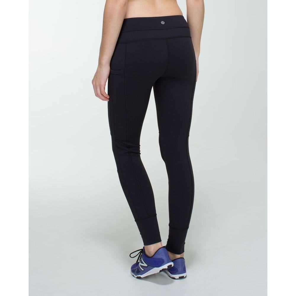 Lululemon Sun Salutation Pant Full-On Luon Activewear Leggings Black 8 NWT - Picture 2 of 9